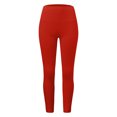 thumbnail image 5 of Mifelio Pants for Women Thermal Trousers for Women Crew Neck Fleece Lined Thermal Pants Winter Trousers Slim Leggings 1 Pack Pants Thermal Leggings Underwear Women's Pants Red M, 5 of 7