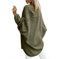 thumbnail image 4 of Open Front Batwing Sleeve Long Cardigan Loose Sweaters, 4 of 5