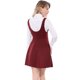 thumbnail image 5 of AllegK Dde San Patricio Vestido Decoración De Botones Por EnciDe rodilDobladillo Acampanado FalDe Tirantes PaMujer Rojo XS, 5 of 6