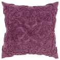 thumbnail image 1 of HomeRoots 403398 Oreiller à Motifs Floraux Violets Lourd Texture, 1 of 1