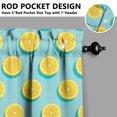 thumbnail image 3 of Yellow Fruit Kitchen Curtains with Valance - 3 PC Lemon Print Semi-Sheer Curtains for Small Windows, 3 of 4