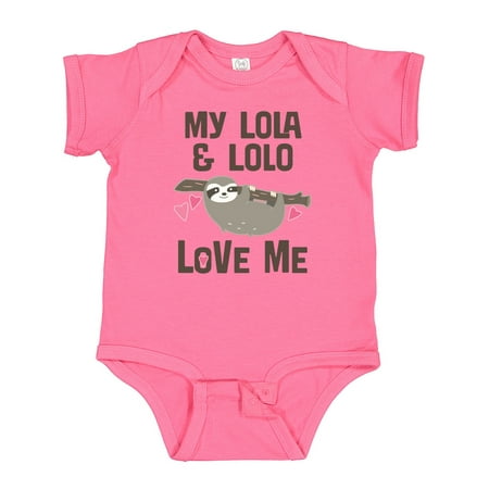 

Inktastic Lola and Lolo Love Me Cute Gift Baby Boy or Baby Girl Bodysuit