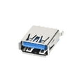 thumbnail image 3 of Uxcell  9-Pin DIP 180 Degree USB 2.0 Type A Female Socket Connector Right Angle Metal Silver Tone 10pcs, 3 of 3
