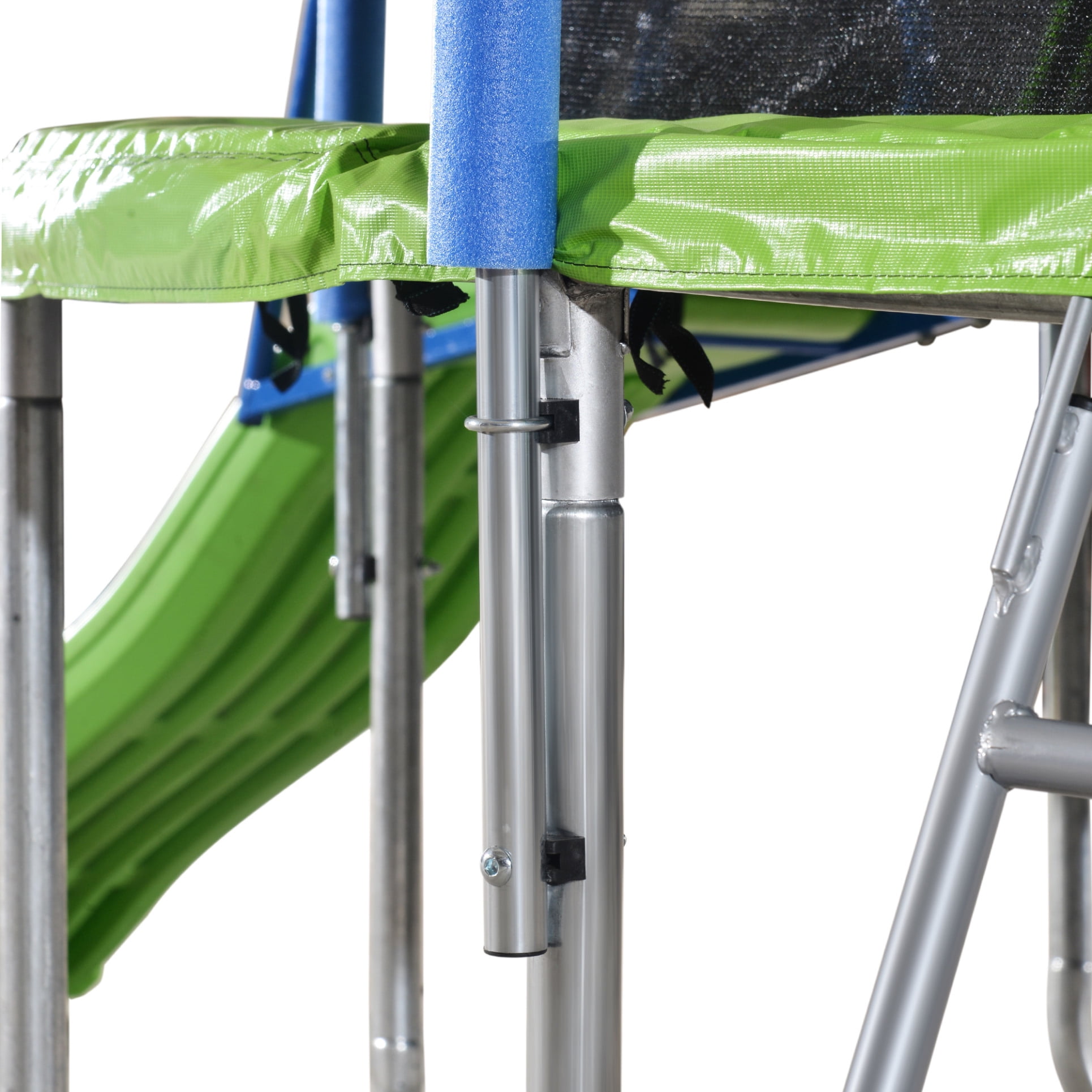 Trampoline, 12 FT Trampoline Set with Slide and Swing, Built-in Basketball Hoop & 2 Steps Ladder, Recreational Trampolines Jumping Workout for Garden Backyard, Outdoor Trampoline for Children, Adults