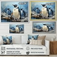 thumbnail image 4 of Designart "Wonders Of The Snowy Penguin Clan I" Penguin Floater Framed Wall Decor, 4 of 5