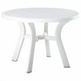 thumbnail image 2 of Compamia Truva 42" Round Resin Patio Dining Table in White, Commercial Grade, 2 of 4