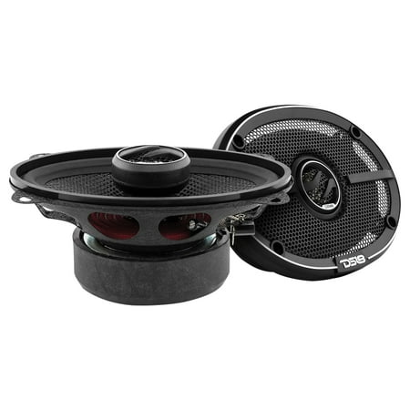 DS18 ZXI-464 4" x 6" 2-Way 180W Max 4-Ohm Car Coaxial Speakers w/ Kevlar Cone