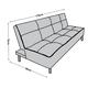 thumbnail image 5 of Sofa Cama Reclinable El Bazar Store Milo Terciopelo Chocolate , Futon 3 posiciones, Sala, 5 of 5