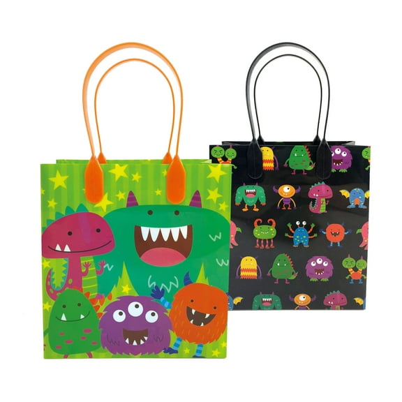 TINYMILLS Monster Party Favor Treat Bags 12 Pack