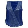 thumbnail image 4 of Tank Tops for Women Camisole Fashion Sequin Elegant V Neck For Party Club Evening Dress Night Out Wear Workout Cami Top, 4 of 4