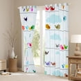 thumbnail image 3 of jejeloiu Colorful Cartoon Birds Blackout Curtains Set of 2 (52x84 Each),Kawaii Flying Animals Window Curtains For Boys Girls, 3 of 6