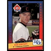 1992 Midwest League All Stars Ken Grundt Clinton Giants #20 EX-MT