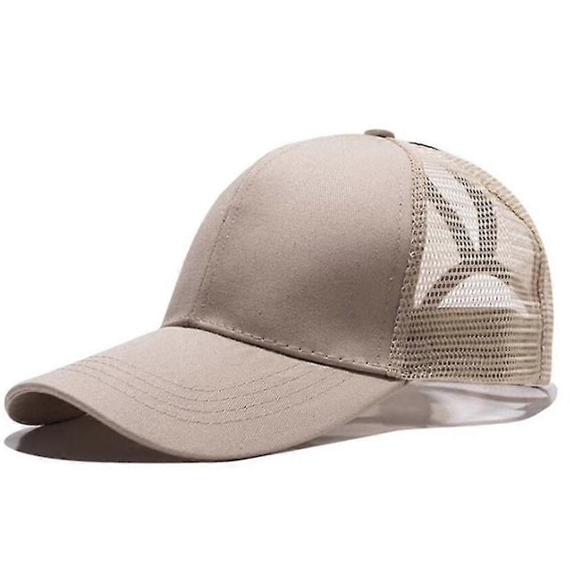 Gorras ajustables de hip hop para mujer, gorra de béisbol con cola de caballo, gorra snapback para mujer, gorras de malla, sombrero de sol transpirable de malla para verano para mujer, color negro.