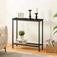 thumbnail image 4 of 29.5" Narrow Console Table, Small Entryway Table with Shelf, 2 Tier Thin Sofa Table, Behind Couch Table, Side Table, for Hallway, Living Room, Bedroom, Black BB74XG01, 4 of 9