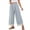 Light Blue——Back to School Outfits for Women, variant on Plus Size Wide Leg Pant for Women Elastic Waist Lace Trim Pants Casual Ruched Pockets Palazzo Trousers for Holiday Travel Black S