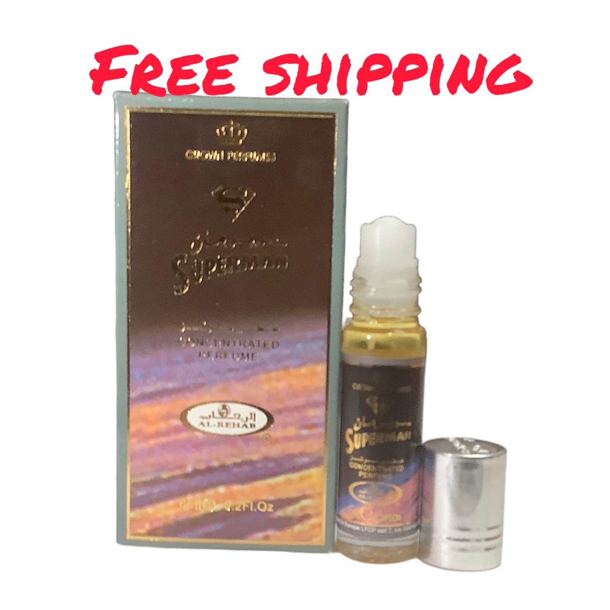 BRAND NEW SUPERMAN CONCENTRATED FRAGRANCE OIL 6ML ROLL-ON NO ALCOHOL BY AL-REHAB WITH FREE SHIPPING