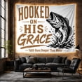 thumbnail image 6 of Dynamic Bass Fish with Leaping Dramatically Churning, Inspirational Illustration for Quote Lovers, Wall Decor, Housewarming Gift, Tapestry Wall Hanging for Dorm and Living Room, 6 of 7