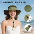 thumbnail image 4 of OZERO UPF 50+ Sun Hats for Women Men - Wide Brim Summer Mesh Hat UV Protection Packable Boonie Bucket Fishing Camping Safari Beach Hats for Ladies Hiking, 4 of 7