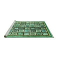 thumbnail image 2 of Ahgly Company Machine Washable Indoor Square Abstract Turquoise Blue Modern Area Rugs, 7' Square, 2 of 4