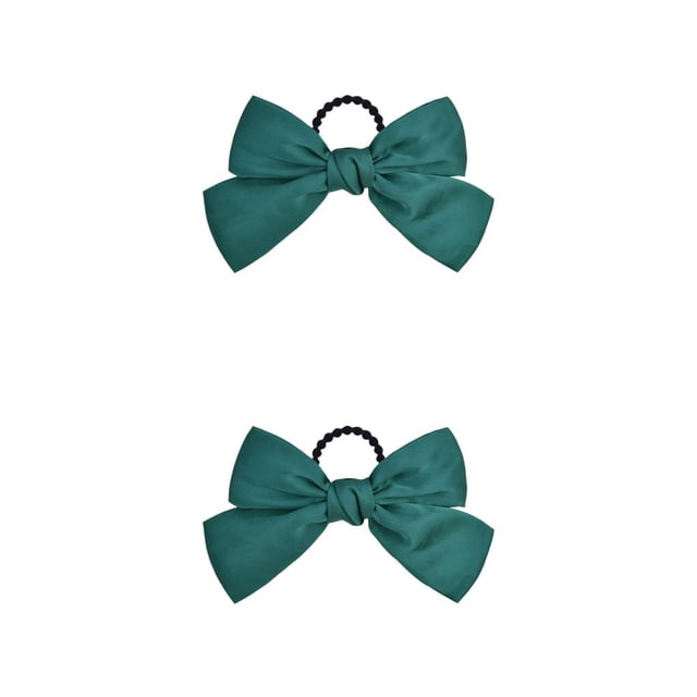 Bandeau Grand pour Cheveux, Pince à Ressort, Nœud Réglable, Multicolore, Sans Accroc, Porte-Queue, Épingles à Cheveux, Chouchous pour Filles, Bleu Lac, 2Ensemble