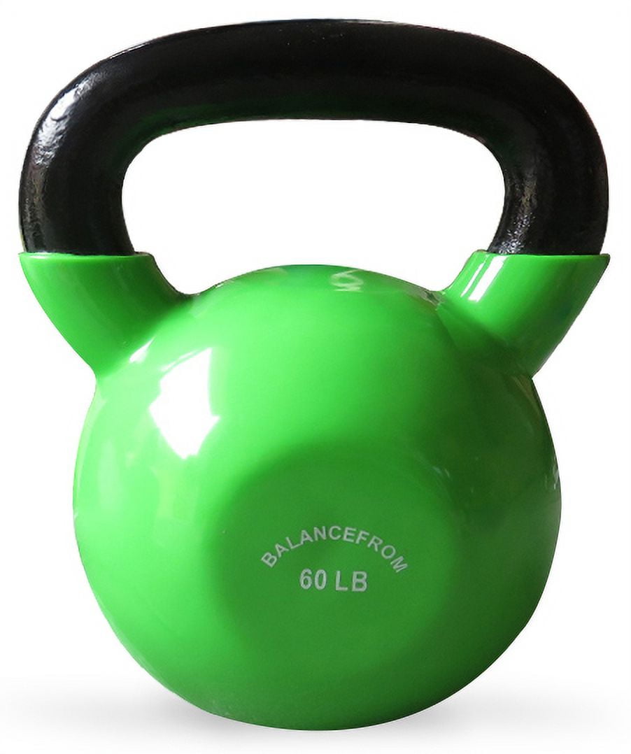 BalanceFrom All Purpose Color Vinyl Coated Kettlebells 60lbs