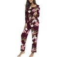 thumbnail image 3 of DreamFish Fall-Winter Womens 2 Piece Long Sleeves Pajama Sets with Comfy Long Pants Ladies Lounge Sleepwear with Pockets, 3 of 5