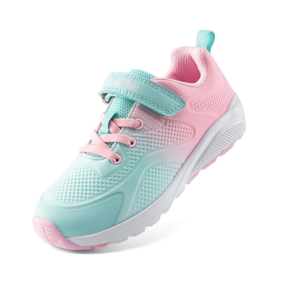 DREAM PAIRS Girls Running Shoes Kids Lightweight Sneakers with Hook-and-Loop Closure Casual Walking Tennis Shoes