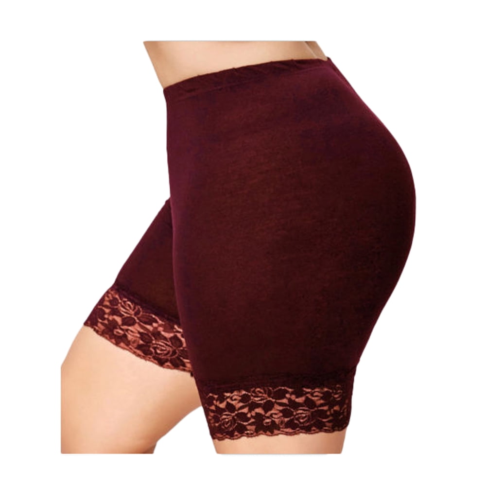 BeQeuewll BeQeuewll Women Underpants Plus Size Lace Silk Stretchy