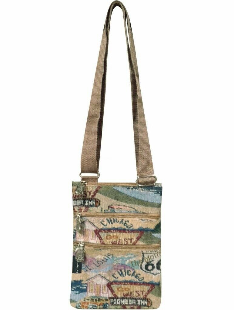 T110A#66 Route 66 Canvas Crossbody Bags 