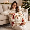 thumbnail image 6 of 4 Pcs Christmas Decorative Throw Pillow Covers, Embossed Holiday Cushion Slipcovers With Hidden Zipper, Xmas Pillow Cases for Sofa Couch Indoor Home Decor, 6 of 6