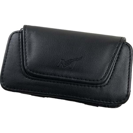 Leather Treo Smartphone - NEW BLACK LEATHER POUCH CASE WITH BELT CLIP FOR MOGUL PPC-6800 HTC 8525 TREO 700