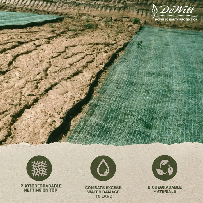 Dewitt 4'x112.5' Net Erosion Control Blanket, Garden Fabric Cover