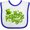 White and Royal, variant on Inktastic St. Patrick's Day Hand Lettering with Green Top Hat Boys or Girls Baby Bib