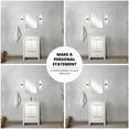 thumbnail image 4 of Lafarre 24 in W x 20 in D White Bath Vanity, White Quartz Top and Chrome Faucet Set, 4 of 6