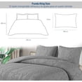 thumbnail image 5 of Juego de Funda Duvet Bluelander para Edredon King Size, 2 Fundas de Almohada, Diseño de Líneas, Gris, 5 of 5