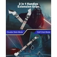 thumbnail image 4 of VR Game Handle Accessories for Meta Quest 3 / Oculus Quest 2 Controllers Extensions, Dual Handles Extension Grips for VR Game Beat Saber Golf Club Baseball & Gorilla Tag Black, 4 of 7