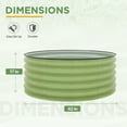 thumbnail image 6 of EAGLE PEAK 42'' Round 17'' Tall Raised Garden Bed Planter, Galvanized Metal Raised Bed Kit for Vegetables, Flowers, Herbs, Olive Green, 6 of 7