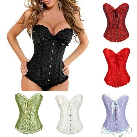Women Court Sexy Push Up Shapewear Overbust Corset Bustier with