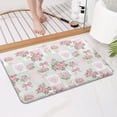 thumbnail image 4 of Pioneer Flower Floral Print Pattern Bathroom Rugs Mat, Non Slip Microfiber Bathroom Rug with Rubber Backing, Soft Mats for Bathroom Floor Tub Shower, 17"x27", 4 of 5
