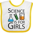 thumbnail image 3 of Inktastic Science is for Girls Girls Baby Bib, 3 of 4