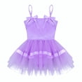 thumbnail image 5 of HULIJA Little Kids Girl Camisole Ballet Dance Tutu Dress Gymnastics Skirted Leotard Ballerina Lavender 4T, 5 of 8