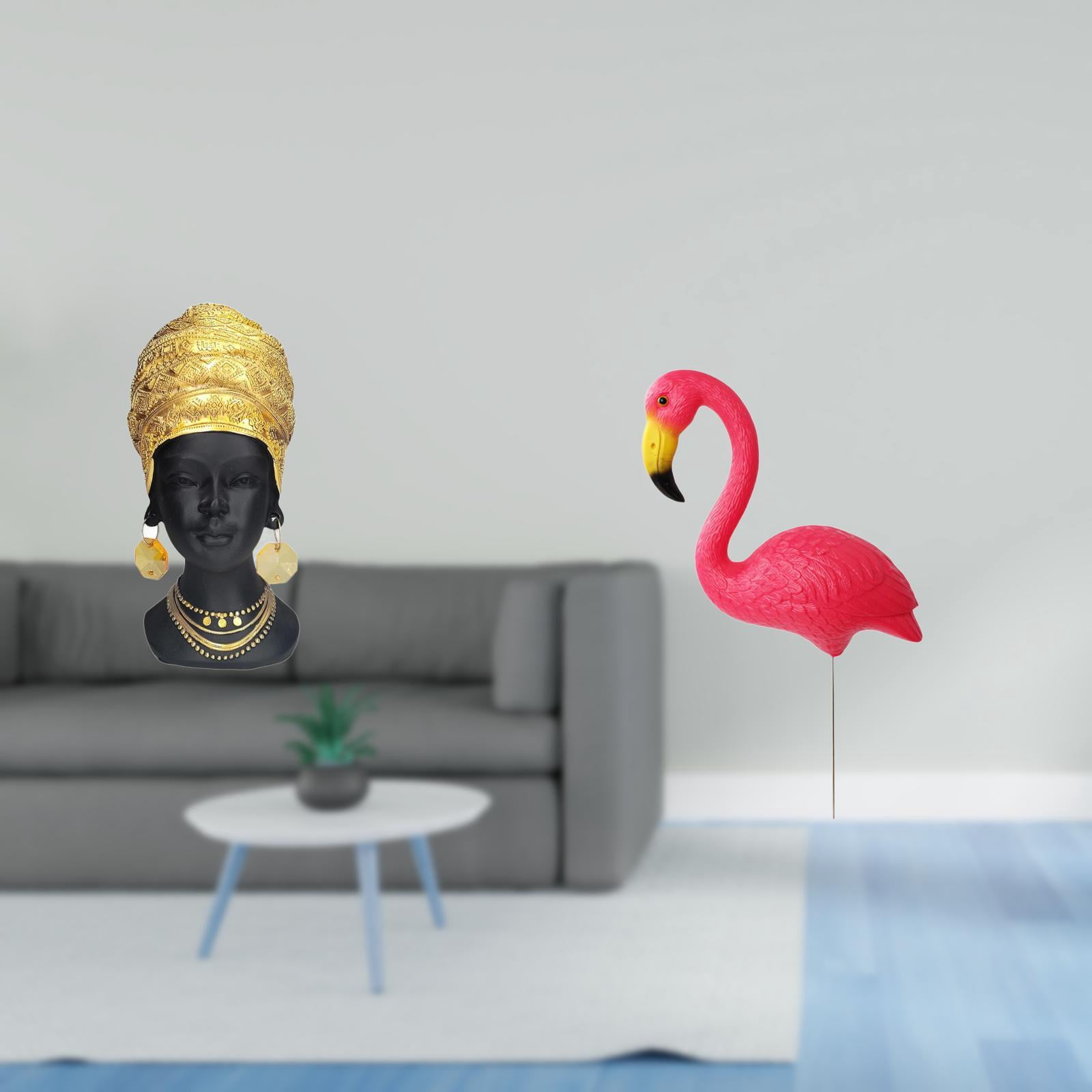 CarpNettore African Woman Bird Statue Tabletop Ornament Figurine Yard Art Centerpiece Resin Creative Sculpture for Home Decor Entrance Shelf Holiday Spring
