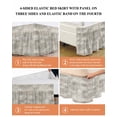 thumbnail image 6 of Vintage Beige Wrap Around Bed Skirts for California King Bed 18" Drop,Bed Skirt with Adjustable Elastic Belt Dust Ruffle Bed Valance for Bedroom Hotel Modern Abstract Art Oil Painting Bed Frame Cover, 6 of 7