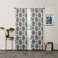thumbnail image 5 of Eclipse Olivia Damask Medallion Room Darkening Rod Pocket Single Window Panel, Cameo, 37 x 63, 5 of 5