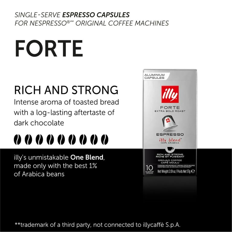 Espresso Compatible* Capsules - Forte Roast - illy eShop