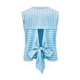 thumbnail image 5 of ClodeEU Women's Striped Crewneck Sleeveless Tank Top with Butterfly Back ,Solid Color Casual Summer Top Light Blue,Women's Plus M, 5 of 7