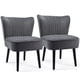 thumbnail image 1 of Costway Juego de 2 Sillas de Acento de Terciopelo, Silla Moderna con Patas de Madera y Almohadillas Antideslizantes, Respaldo Ergonómico y Asiento Ancho, Juego de 2 Sillas Tapizadas, Gris, 1 of 6
