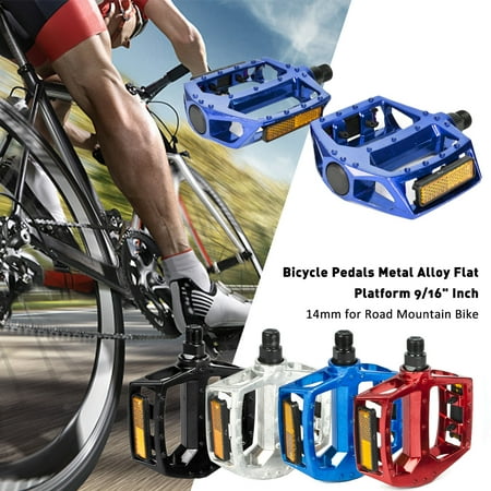 MTB Bike Pedals Mountain Non-Slip Bike Pedals Platform Bicycle Flat Alloy Pedals 9/16