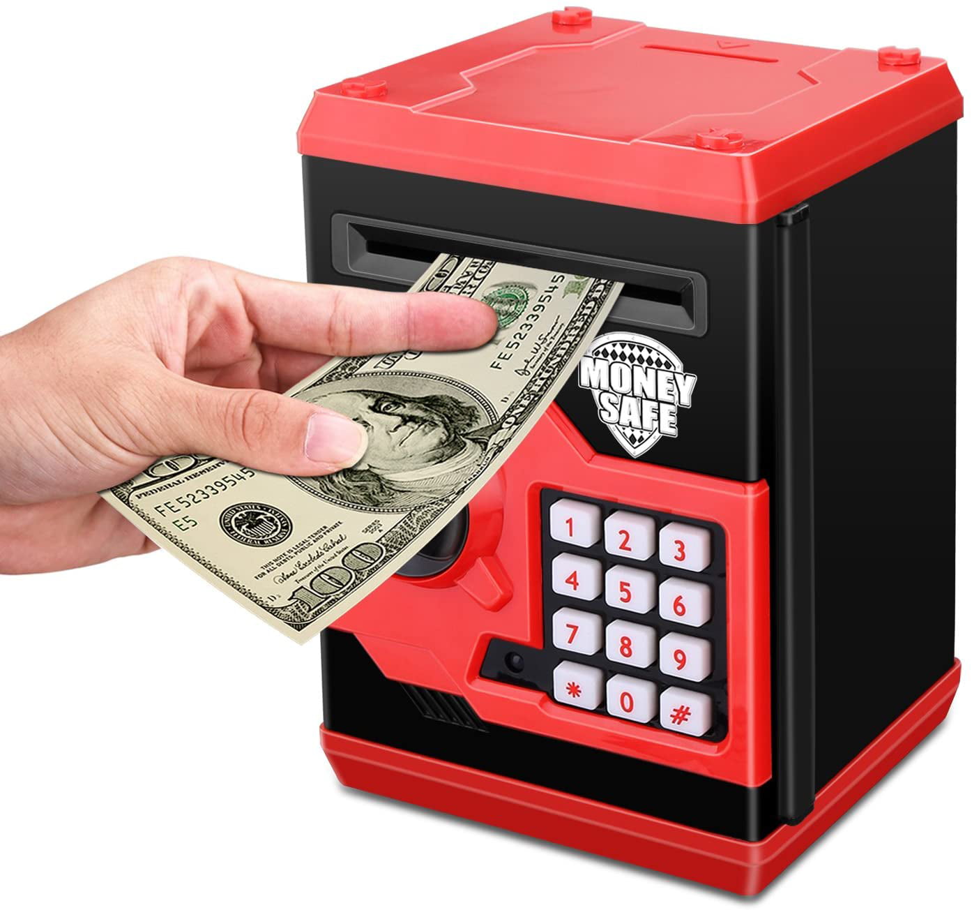 Kids Money Saving Bank Electronic Cash Coin Deposit Box Cartoon ATM Password 