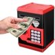 thumbnail image 1 of Hucha con contraseña de cajero automático electrónico de dibujos animados, moneda en efectivo, caja de ahorro de dinero de papel de desplazamiento automático, regalo para niños (negro rojo) oso de fresa Electrónica, 1 of 5